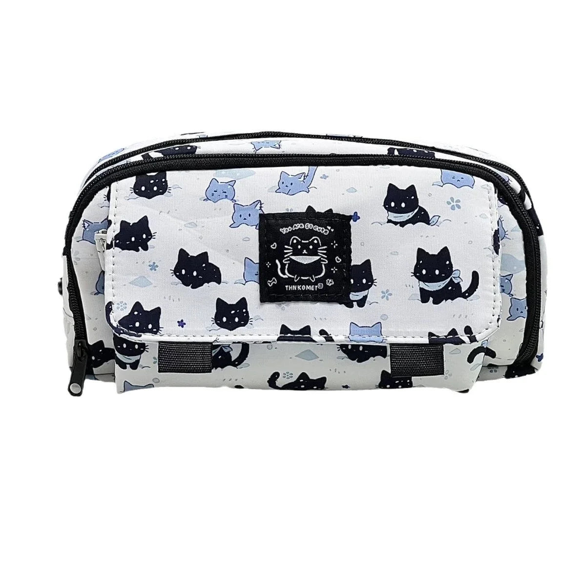 Cute Cat Pencil or Makeup Case Large Capacity Pencil Bag Multi Functional Storage Stationery Pencil Pouch Back to School Accessories Gift