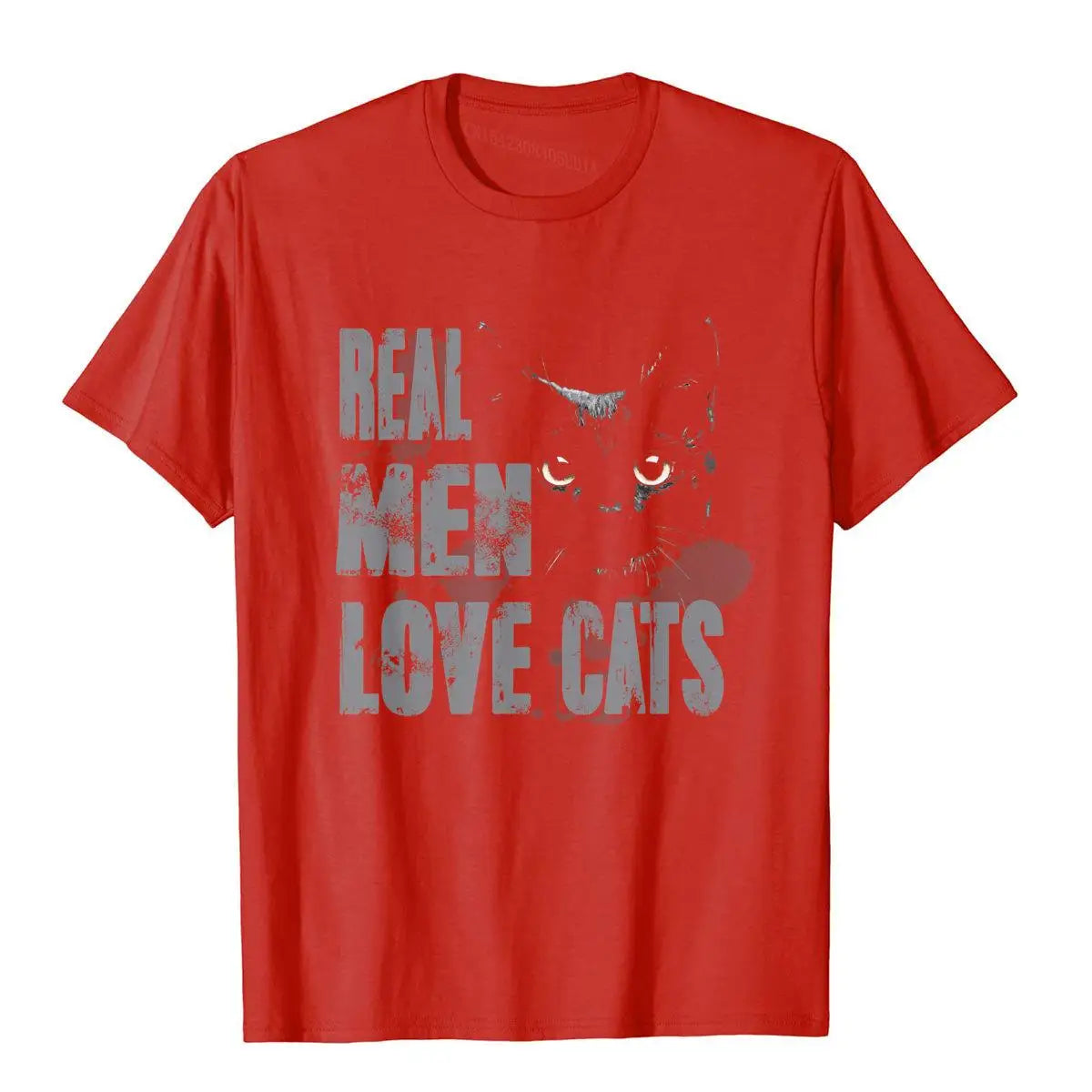 Real Men Love Cats T Shirt Awesome Cats Lover Tee Tops & Tees Fashion Chinese Style Cotton Men's T Shirt Cartoon
