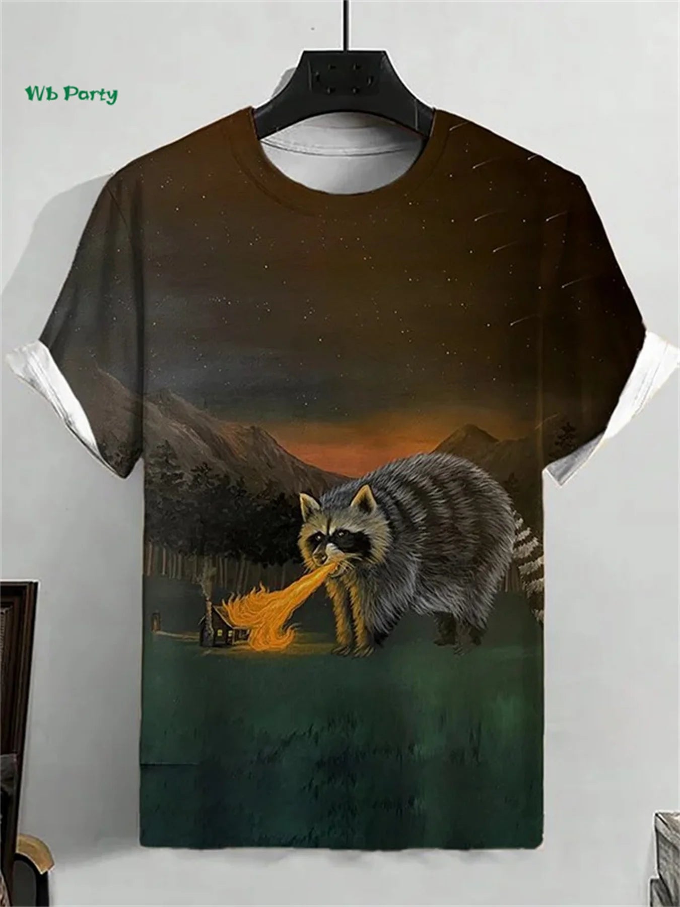 Funny Men's Animal T-Shirt 3D Cat Pattern Design Short Sleeve T-Shirt Oversized Hip Hop Tops Summer Daily Men's Casual Clothing