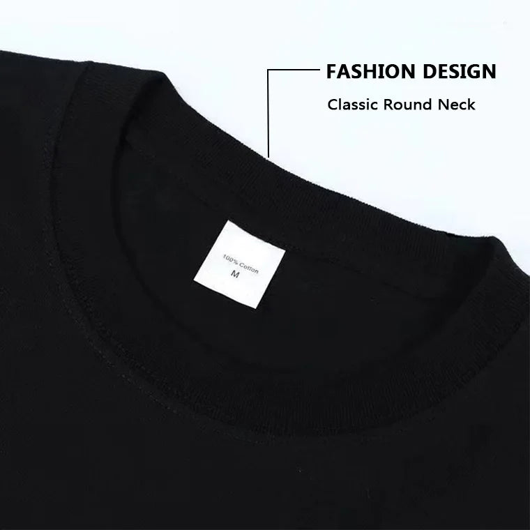 Cute Kitten Cat Play Games Print Avant-garde Fashion Trend Loose Cotton Round Neck Short Sleeve Men's T-shirt Korean Clothing