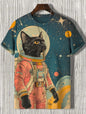 Japanese Ukiyo-e Cats Graphic T Shirts For Men Fashion Trend Short Sleeve 3D Printed Kids T-shirt Casual Oversized Harajuku Tees