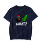Christmas Black Cat Christmas Tree Print T-shirts Women Summer Short Sleeve Round Neck Loose T-Shirts Creative Personalized Tops