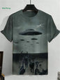 Funny Men's Animal T-Shirt 3D Cat Pattern Design Short Sleeve T-Shirt Oversized Hip Hop Tops Summer Daily Men's Casual Clothing