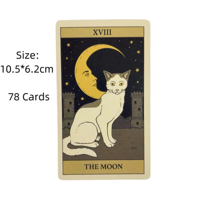 Cats Rule The Earth Tarot Cards A 78 Deck Oracle English Visions Divination Edition Borad Playing Games