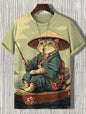 Japanese Ukiyo-e Cats Graphic T Shirts For Men Fashion Trend Short Sleeve 3D Printed Kids T-shirt Casual Oversized Harajuku Tees