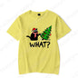 Christmas Black Cat Christmas Tree Print T-shirts Women Summer Short Sleeve Round Neck Loose T-Shirts Creative Personalized Tops