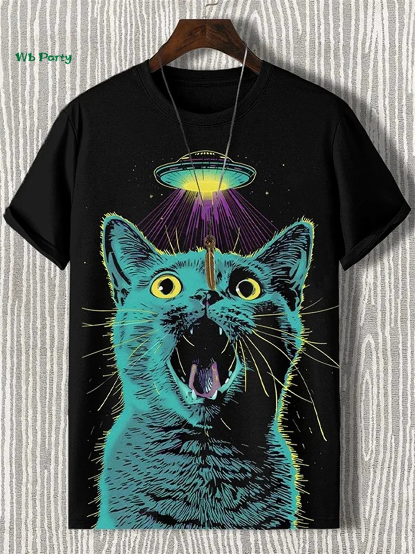 Funny Men's Animal T-Shirt 3D Cat Pattern Design Short Sleeve T-Shirt Oversized Hip Hop Tops Summer Daily Men's Casual Clothing