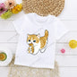 Cats Kids T Shirt Personalized Cartoon Cat Print Fashion Children's T-shirt Short Sleeve Children's Summer Boys Clothes Tops Tee