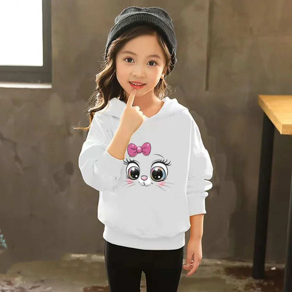 Love you love me cat Children Toddler 3-12 Year Coat Fashion Clothing Boys Girls Hoodie  Tops Spring Autumn Leisure Sweatshirr