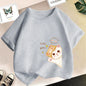 Kids Lovely Cat Pet Animal T Shirt Fashion Summer Girls Cute Casual Top Short Sleeve Tshirts Children Cartoon Graphic Tee