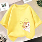 Kids Lovely Cat Pet Animal T Shirt Fashion Summer Girls Cute Casual Top Short Sleeve Tshirts Children Cartoon Graphic Tee