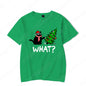 Christmas Black Cat Christmas Tree Print T-shirts Women Summer Short Sleeve Round Neck Loose T-Shirts Creative Personalized Tops