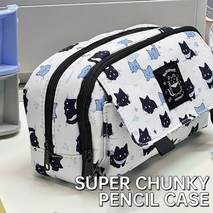 Cute Cat Pencil or Makeup Case Large Capacity Pencil Bag Multi Functional Storage Stationery Pencil Pouch Back to School Accessories Gift