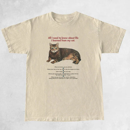Female Cat Funny Quotes Graphic T-Shirts Short Sleeve Cute Cat Mom Tee Shirt Cat Lover Shirt Women Loose Vintage Aesthetic Tops