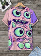 Men's Funny Animal Printed T-Shirt Summer Short Sleeved Tees Tops Fashion Cat 3D Print Crew Neck Casual Oversized Men's Clothing
