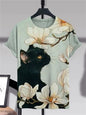 Fashion Cat 3D Printed T Shirts For Men Summer Casual Crew Neck Cats Graphic Short Sleeve T-shirt Trend Streetwear Oversized Tee