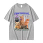 Professional Cat Eater Funny Cat Lover T-Shirt Women's Casual Fashion Clothing T-Shirt Unisex T-Shirt Graphic T Shirts Summer