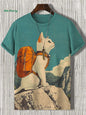 Funny Design Men's T-Shirt Fashion Animal Print Short Sleeve T-Shirt Oversized Harajuku Tops Summer Men's Street Casual Clothing