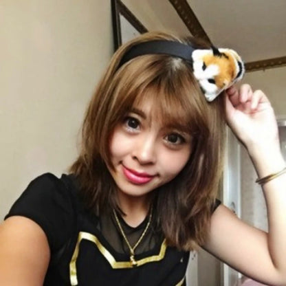 Cute cat headband ladies hair accessories party hair band wool felt plush toys cute hair accessories animal simulation crafts