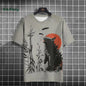 Japanese Men's T-Shirt Ukiyo-E Cat Print Short Sleeve T-Shirt Casual Harajuku Tops Summer Men's Daily Outdoor Oversized Clothing