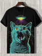 Fashion Cat 3D Printed T Shirts For Men Summer Casual Crew Neck Cats Graphic Short Sleeve T-shirt Trend Streetwear Oversized Tee
