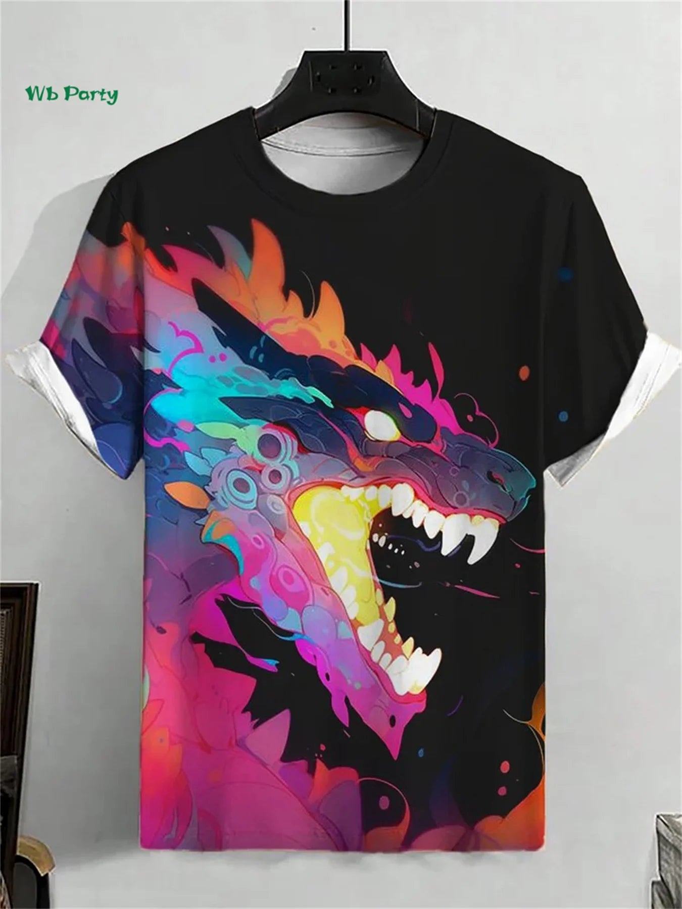 Funny Men's Animal T-Shirt 3D Cat Pattern Design Short Sleeve T-Shirt Oversized Hip Hop Tops Summer Daily Men's Casual Clothing