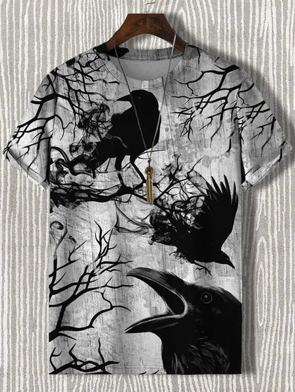 Funny Men's Animal Cat Printed T Shirt Short Sleeved Tees Tops 3D Print O-Neck Shirts Party Summer Casual Men's Clothing Apparel