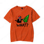 Christmas Black Cat Christmas Tree Print T-shirts Women Summer Short Sleeve Round Neck Loose T-Shirts Creative Personalized Tops