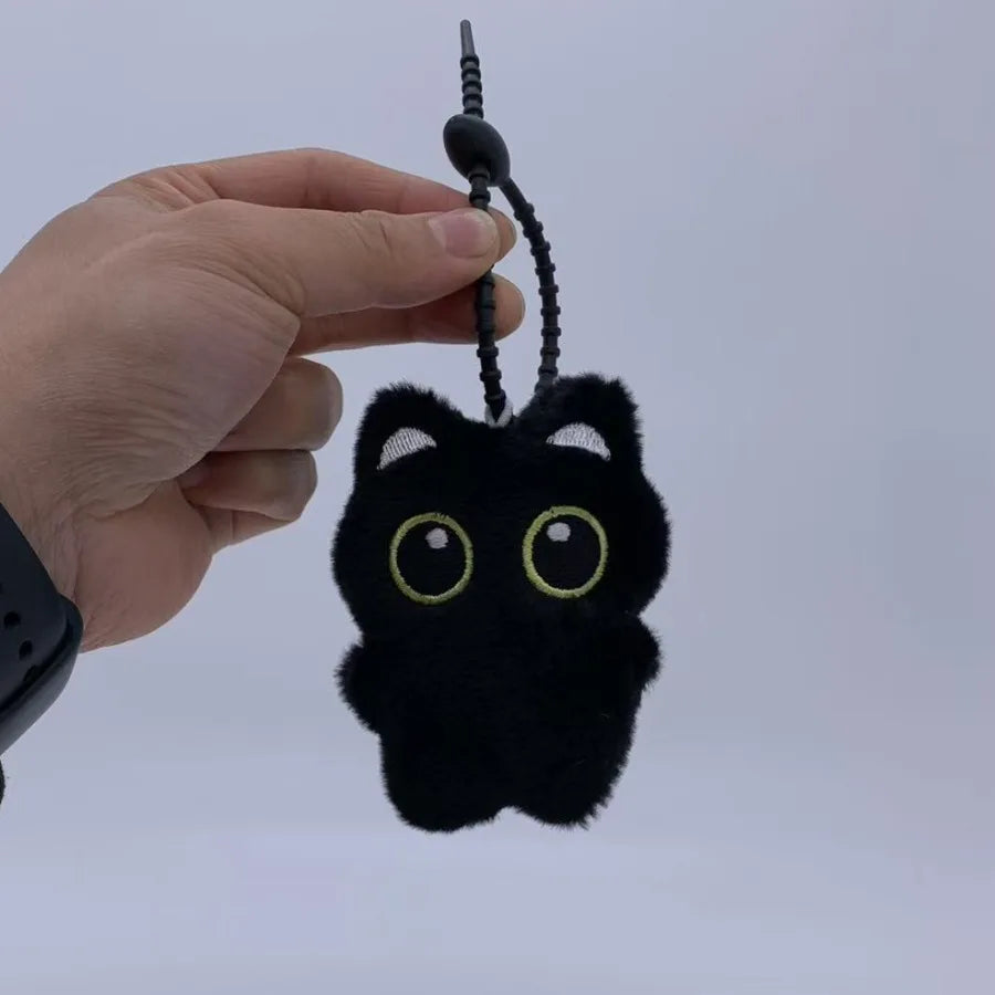 Kawaii Black Cat Plush Fashion Bag Cute Doll Fur Shoulder Bag Women Crossbody Bag Phone Coin Purse Case Gift for Girlfriend