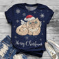 3D Printed Lovely Cat T Shirts For Women Casual Clothing Short Sleeve Tops Tshirts Streetwear Loose Oversized Breathable Tees
