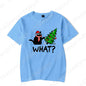 Christmas Black Cat Christmas Tree Print T-shirts Women Summer Short Sleeve Round Neck Loose T-Shirts Creative Personalized Tops