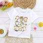 Cats Kids T Shirt Personalized Cartoon Cat Print Fashion Children's T-shirt Short Sleeve Children's Summer Boys Clothes Tops Tee