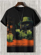 Men's Funny Animal Printed T-Shirt Summer Short Sleeved Tees Tops Fashion Cat 3D Print Crew Neck Casual Oversized Men's Clothing