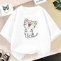 Kids Lovely Cat Pet Animal T Shirt Fashion Summer Girls Cute Casual Top Short Sleeve Tshirts Children Cartoon Graphic Tee