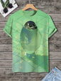 Funny Men's Animal Cat Printed T Shirt Short Sleeved Tees Tops 3D Print O-Neck Shirts Party Summer Casual Men's Clothing Apparel