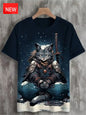 Men's Funny Animal Cat Print T-Shirt 3D Print Short Sleeve T-Shirt Top New In Oversized O-Neck T-Shirt For Men Streetwear