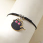Cute Halloween Theme Braided Bracelet for Women Men Exquisite Black Cat Handmade Adjustable Bracelet Trendy Jewelry Gifts