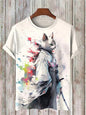 Japanese Ukiyo-e Cats Graphic T Shirts For Men Fashion Trend Short Sleeve 3D Printed Kids T-shirt Casual Oversized Harajuku Tees