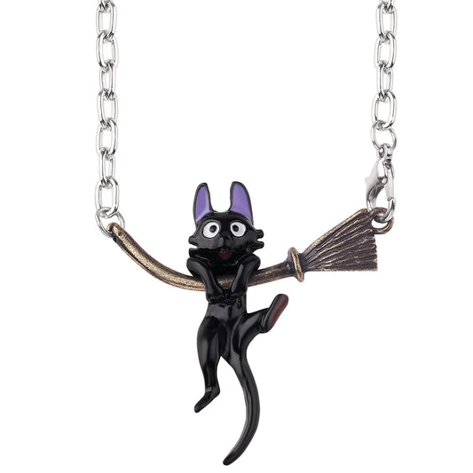 Anime Cartoon Cute Cat Pendant Necklace Funny Creative Jewelry Accessory for Halloween Party Cosplay Gift for Friends