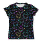 Kids' Fun Cat Graffiti Graphic T-shirt Summer Casual Short Sleeve Girl Loose T shirts 3-12Y Boys 3D Printed Clothing Cartoon Top