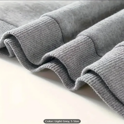 Womens Light Grey Sweatshirt Winking Cat Graphic Print Fleece Lined Casual Oversized Pullover Top for Cat Lovers Pure Cotton