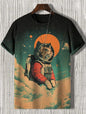 Fashion Cat 3D Printed T Shirts For Men Summer Casual Crew Neck Cats Graphic Short Sleeve T-shirt Trend Streetwear Oversized Tee