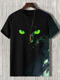 Funny Men's Animal Cat Printed T Shirt Short Sleeved Tees Tops 3D Print O-Neck Shirts Party Summer Casual Men's Clothing Apparel