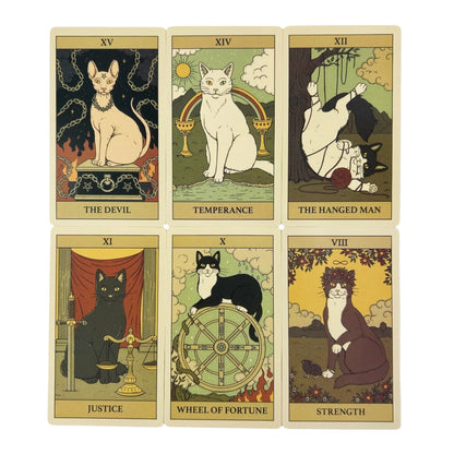 Cats Rule The Earth Tarot Cards A 78 Deck Oracle English Visions Divination Edition Borad Playing Games